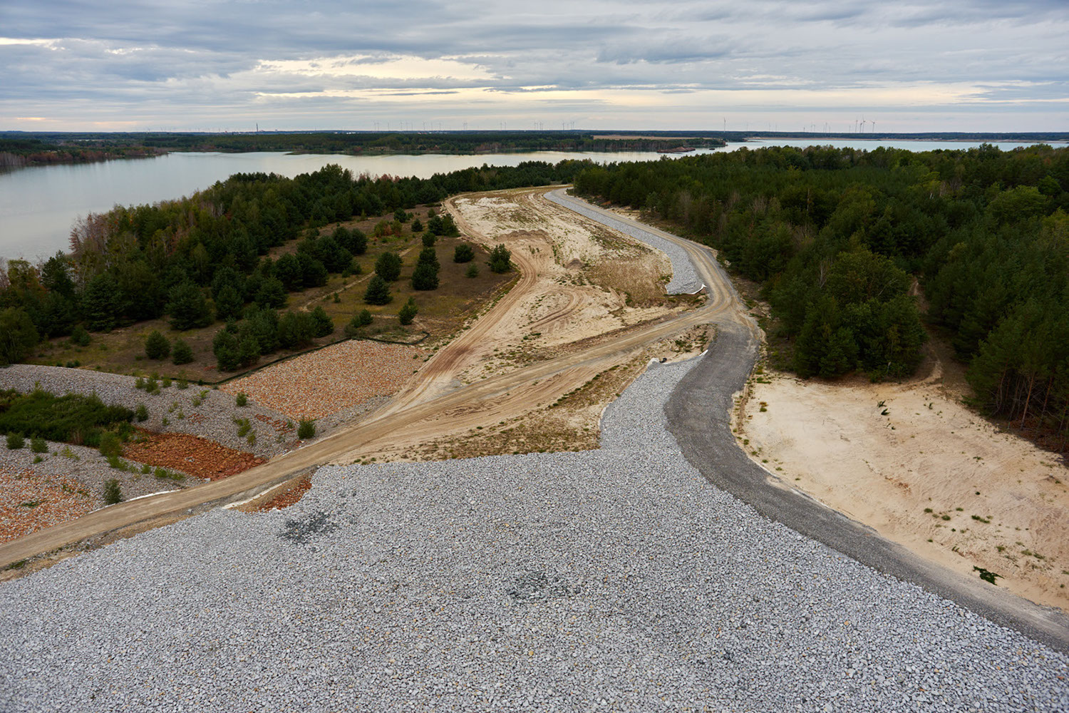 View from the lookout tower "Rostige Nagel" in the Lusatian lake district, Germany 2020 - image: Michel Meijer