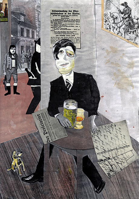 Café-Szene. Collage: Tim Roeloffs.