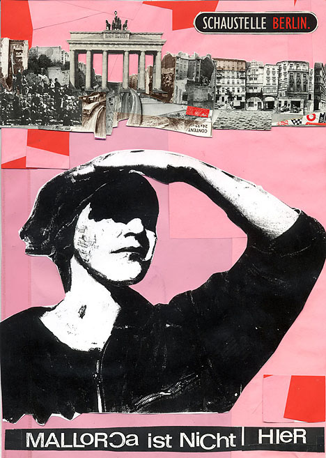 Eine Trümmerfrau am Brandenburger Tor. Collage: Tim Roeloffs.